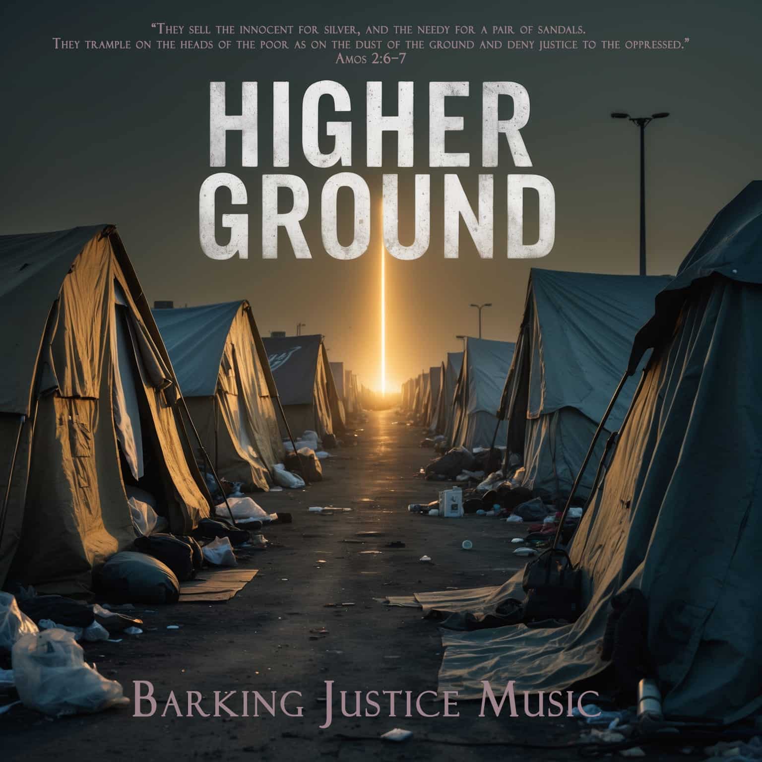 Protect the Least of Us program artwork used on the Higher Ground anthem page, representing poor, sick, disabled and forgotten people.