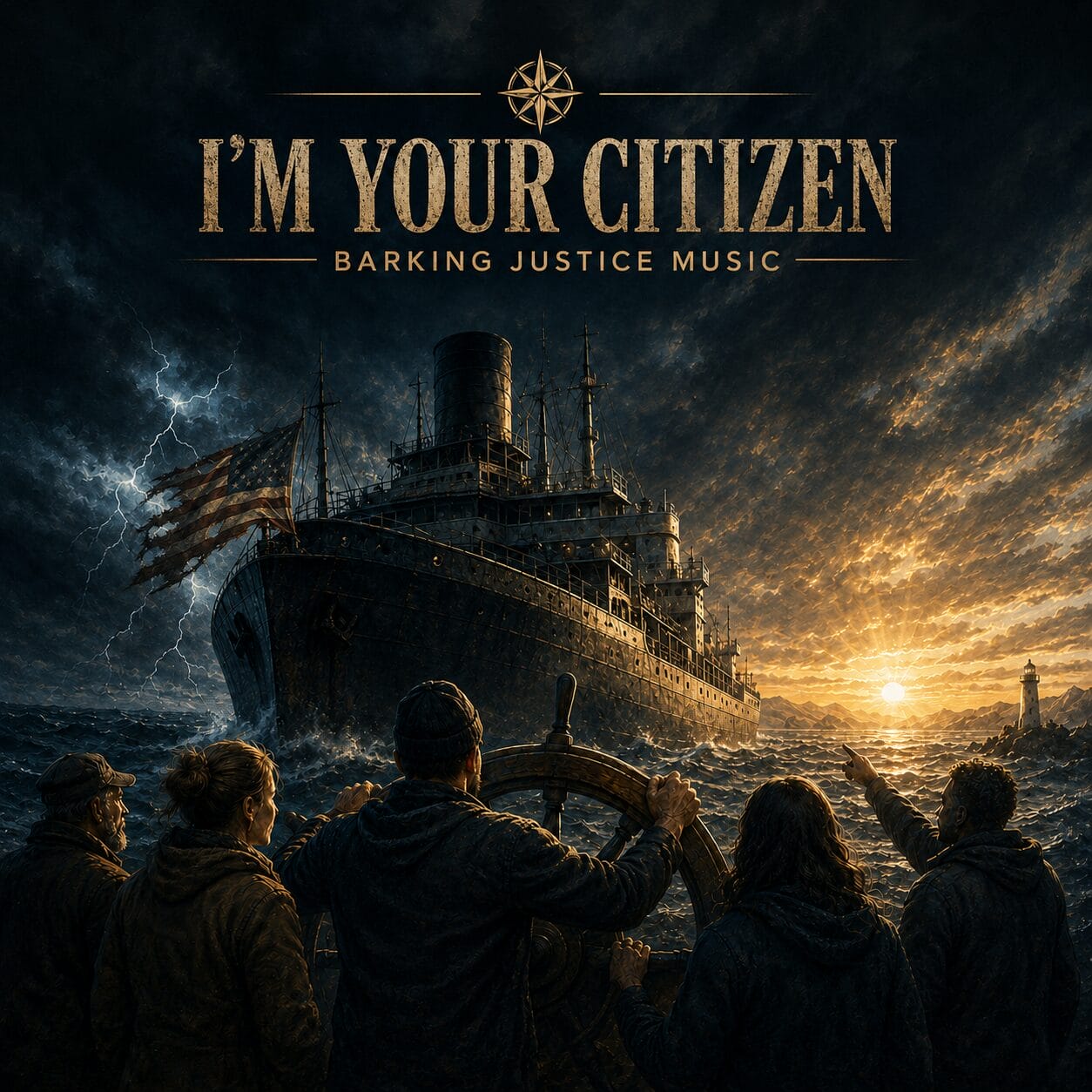 Cover art for I’m Your Citizen, a democracy anthem about citizens steering the country through an authoritarian political storm.