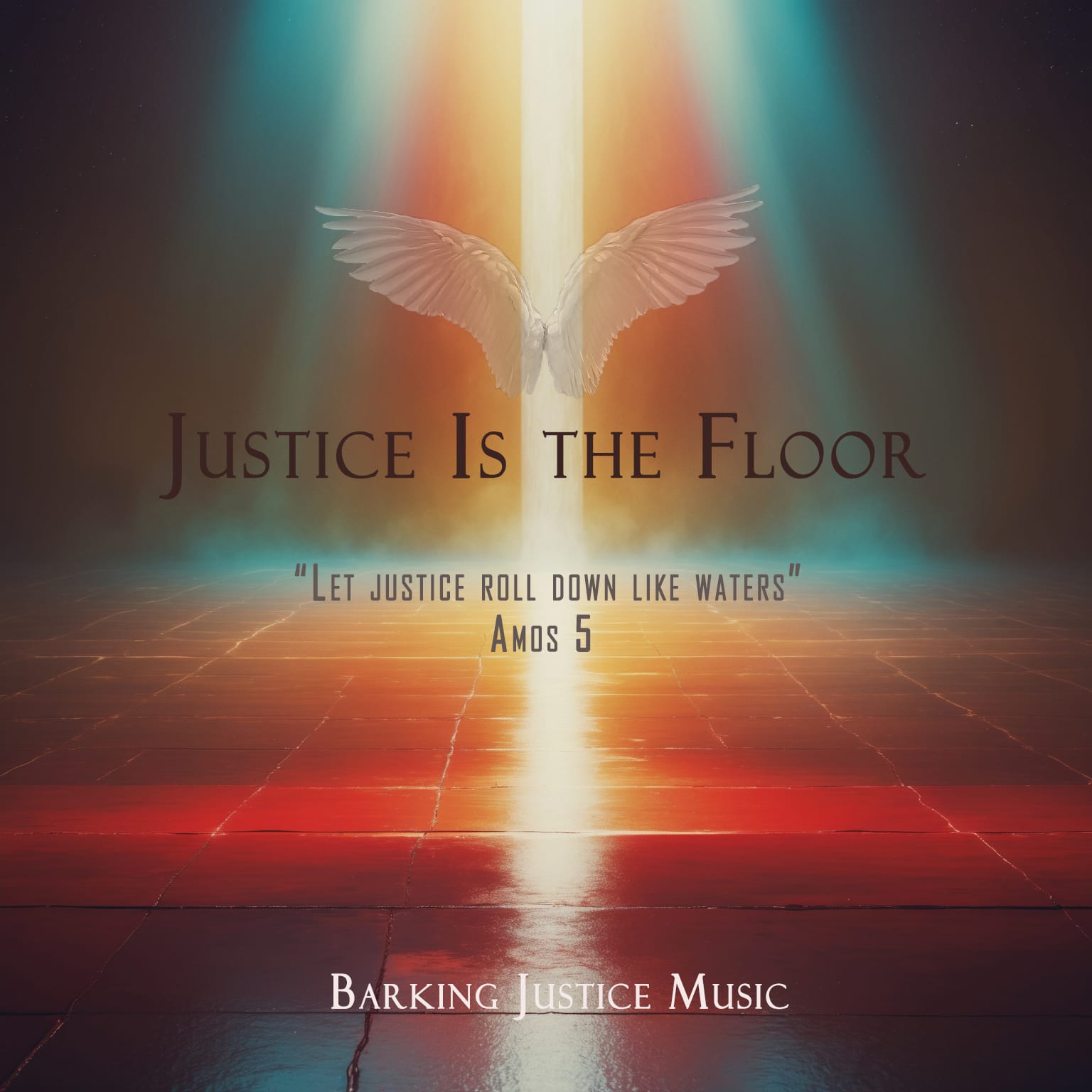 Cover art for Justice Is the Floor, an anthem about poverty, racism, moral coalition and justice as a minimum national standard.