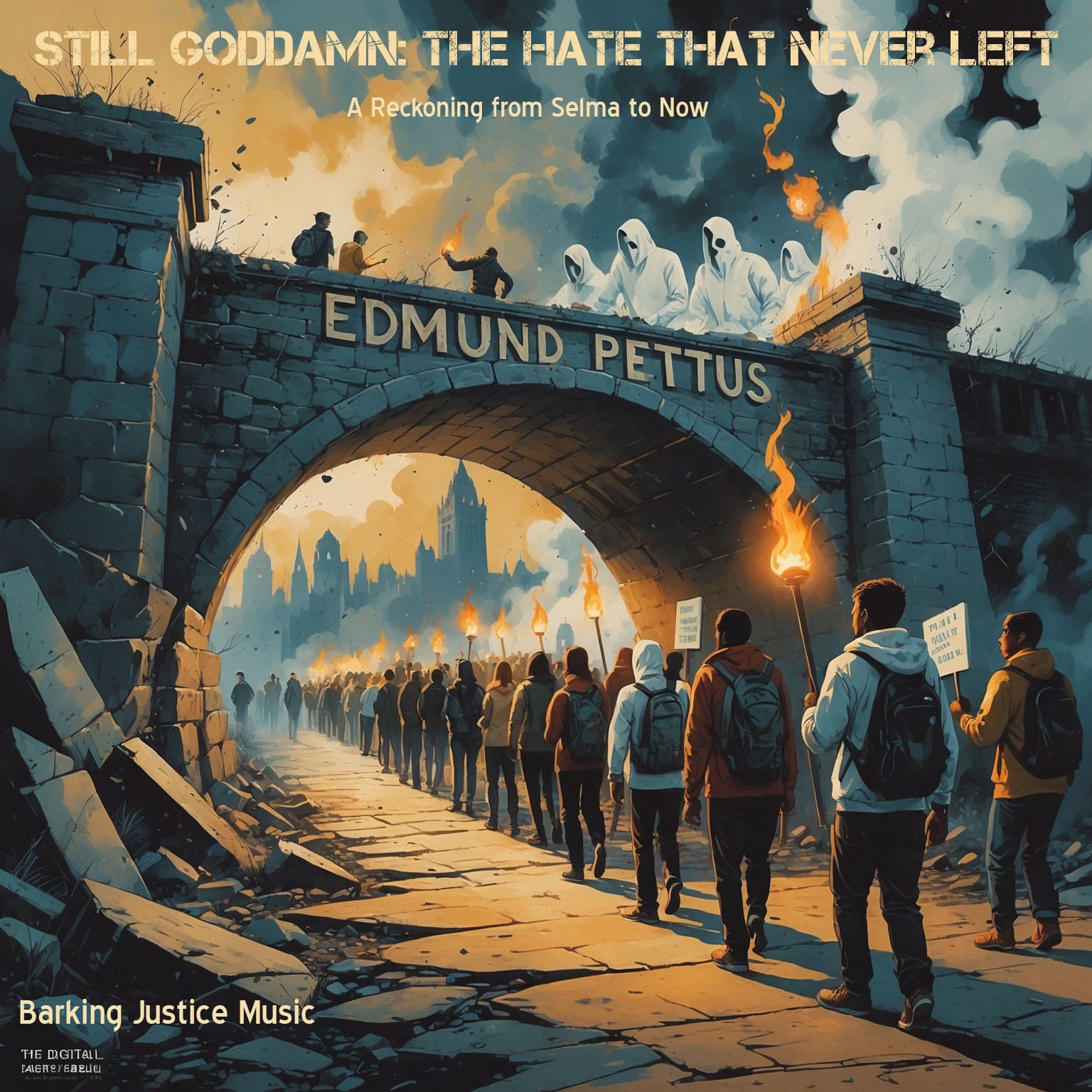 Cover art for Still Goddamn, a civil rights anthem confronting white supremacy from Selma and John Lewis to Charlottesville.