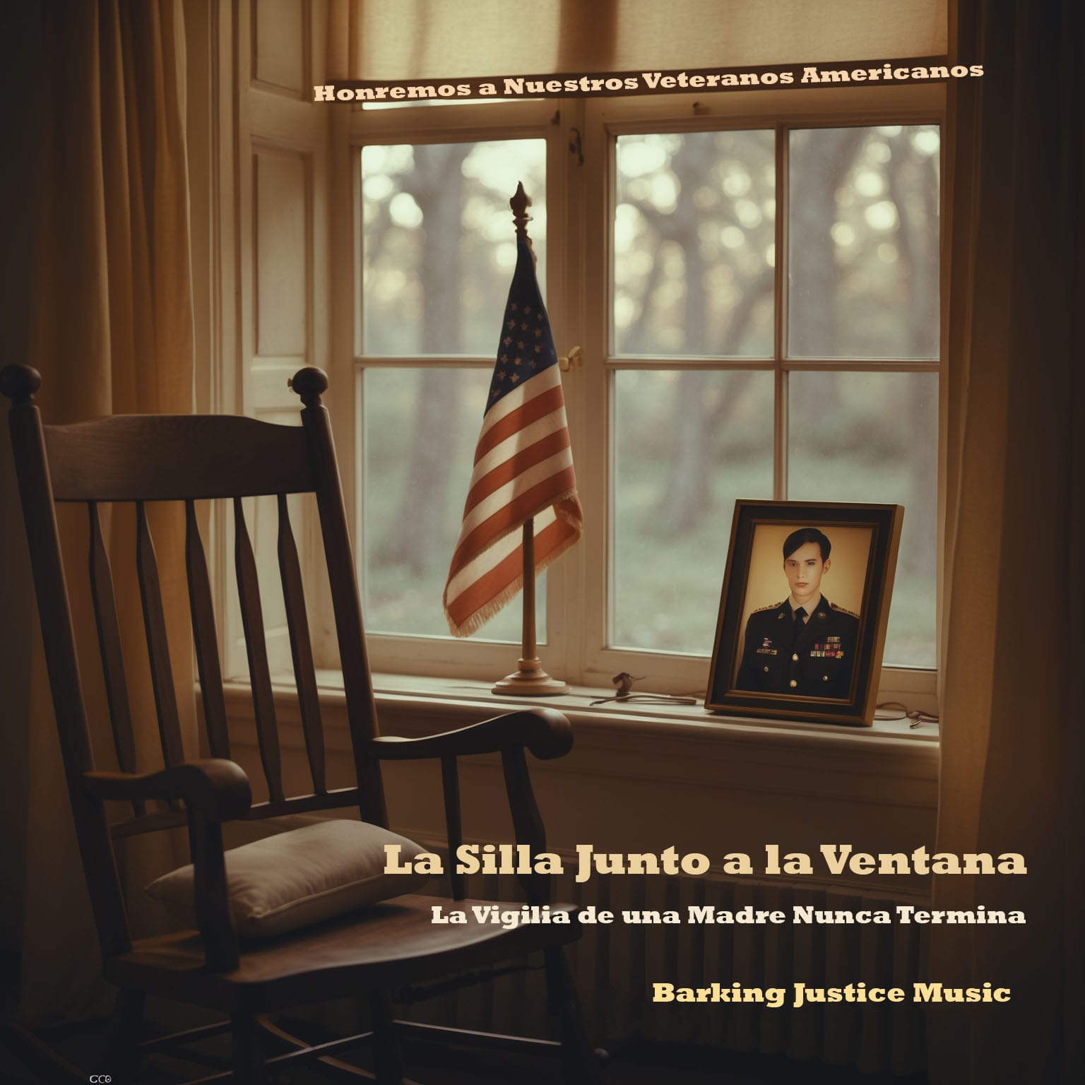 Cover art for The Chair by the Window, an anthem about a mother, a veteran changed by war and a lifetime of waiting.